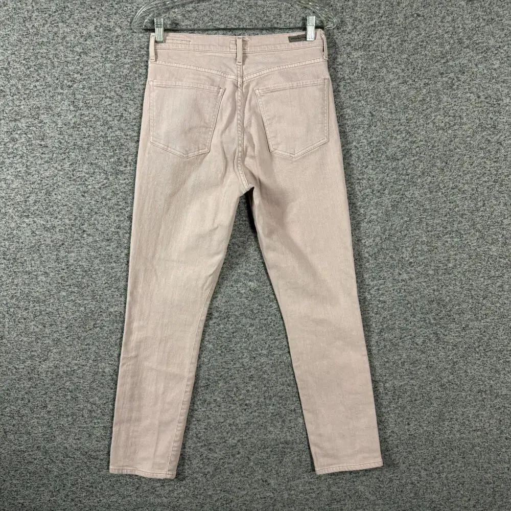 Citizens Of Humanity Size 26 Pink Denim Olivia High Rise Slim Ankle Jeans - Picture 2 of 10